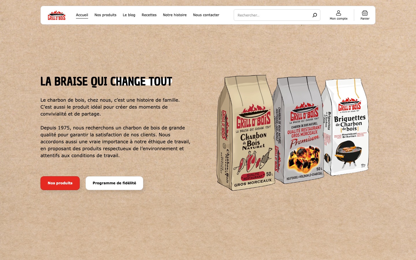 Aperçu du projet Grill O'Bois